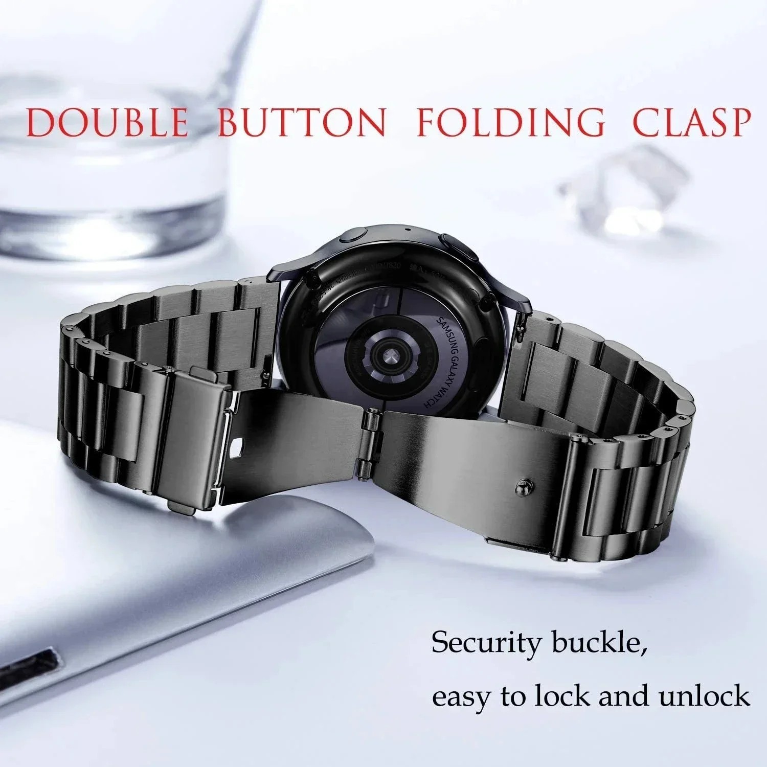 18mm 20mm 22mm Quick Release Stainless Steel Link Bracelet Watch Bands Strap