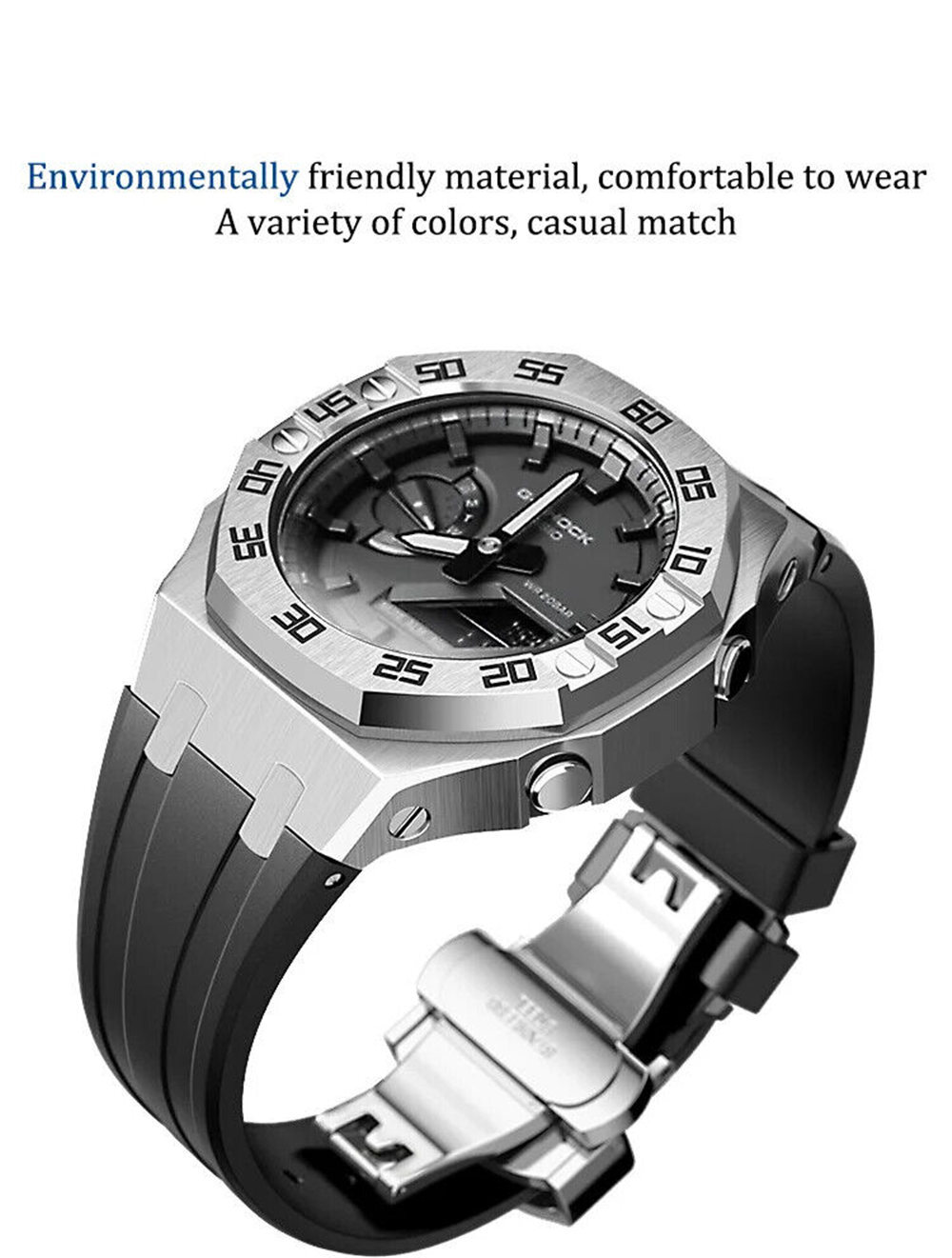 Dial Bezel AP Mod Kit Metal Refit Case Band Strap Cover for G-Shock GA-2100/2110