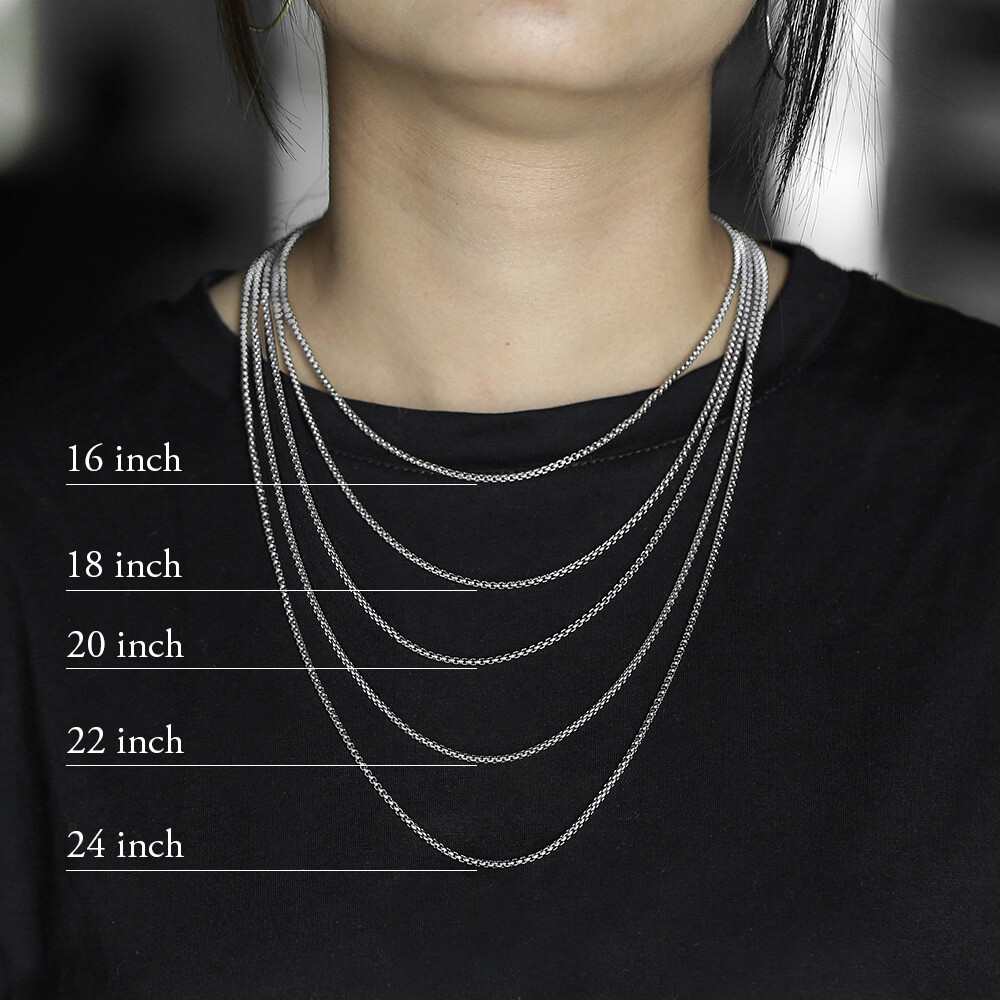 16″-30″ Stainless Steel Silver Chain Cuban Curb Men Women Necklace 3/5/7/9/11mm
