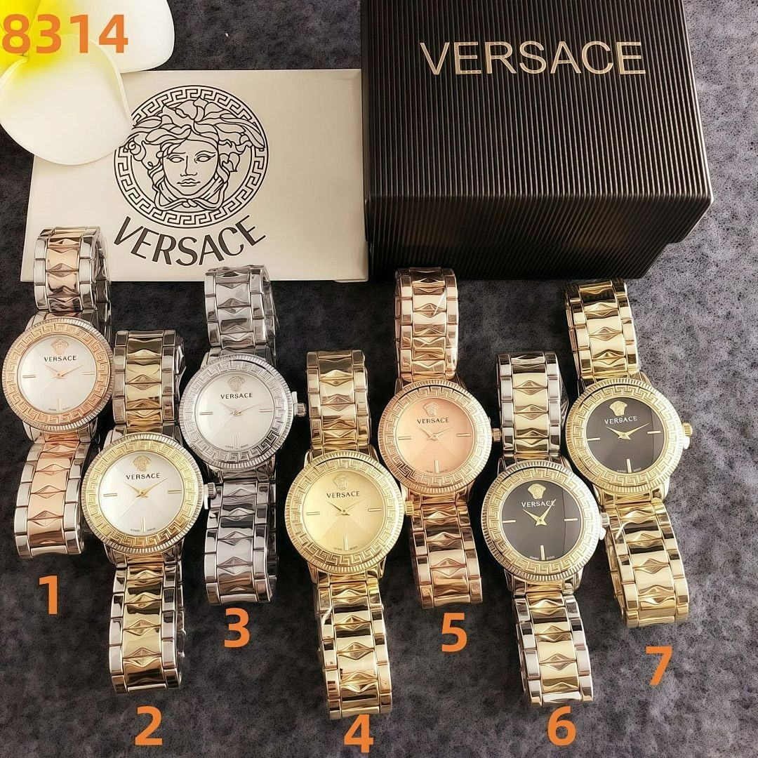 Versace 31mm Quartz Watch – Classic Alloy Wristband with Box