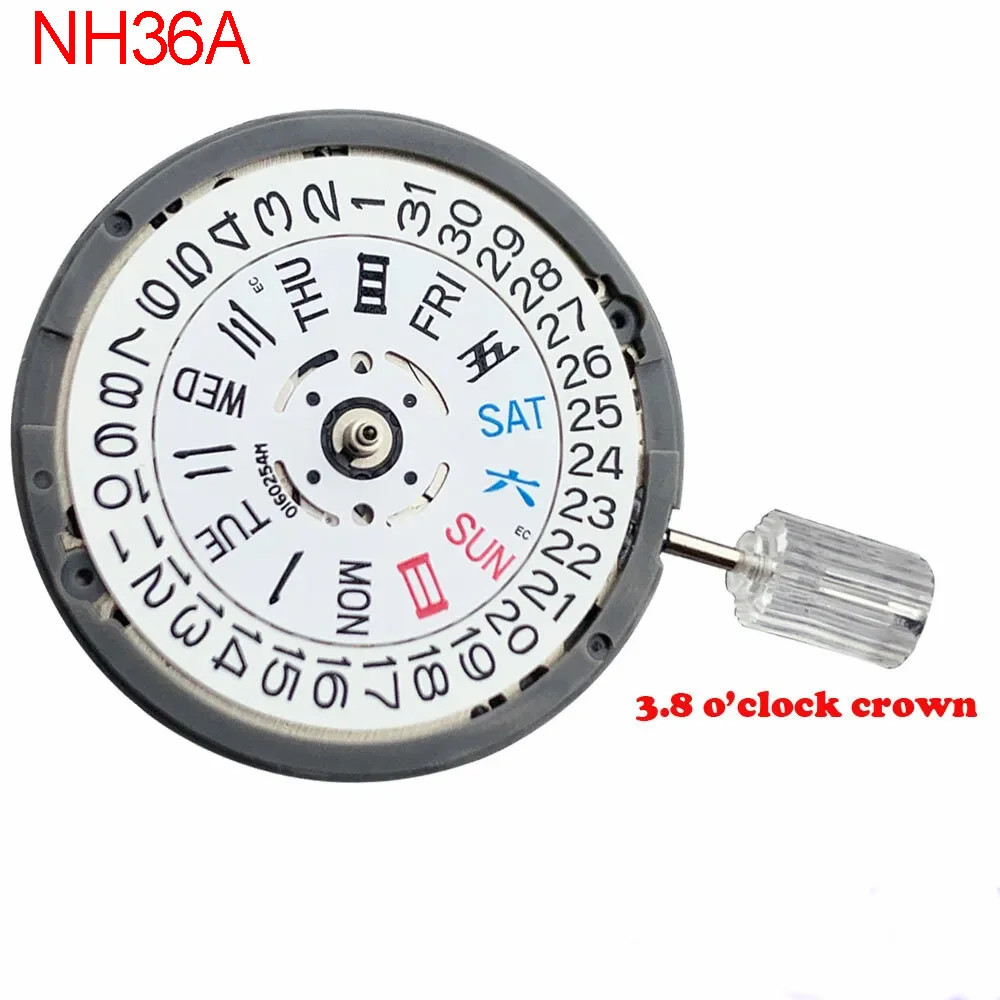 TMI Japan NH35 NH05 Automatic Mechanical Movement Day Date Set High Accuracy