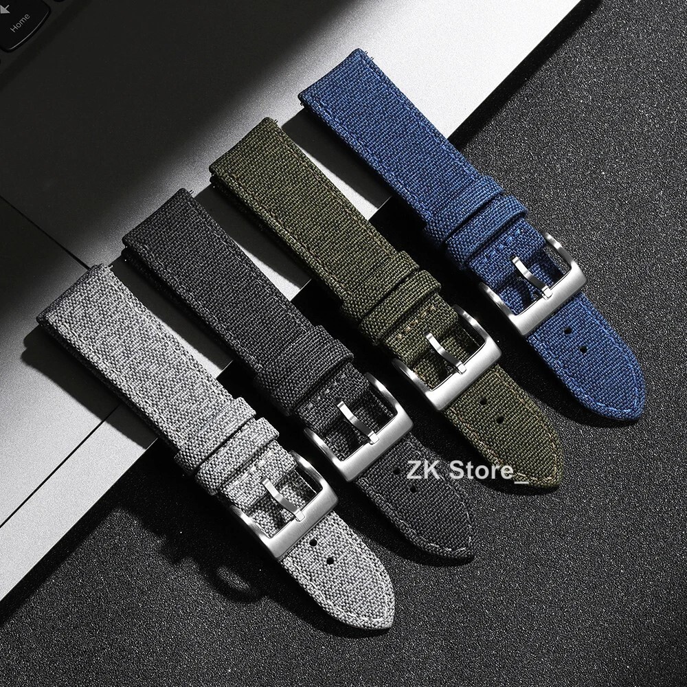 Quick Release Sailcloth Watch Band 18 20 22MM Nylon Fabric Watch Strap Men Women