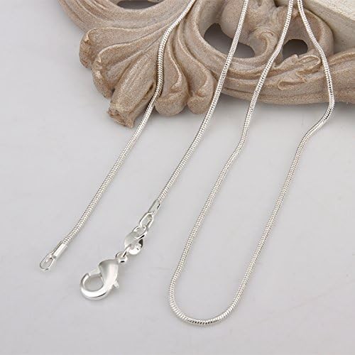 Men&Women’s 925 Sterling Silver Tarnish-Free Italian Snake Chain Necklace 16-38″
