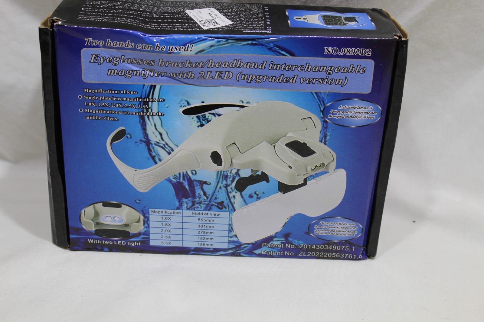 Magnifying Glasses LED Light Lamp Head Loupe Jeweler Headband Reading Magnifier