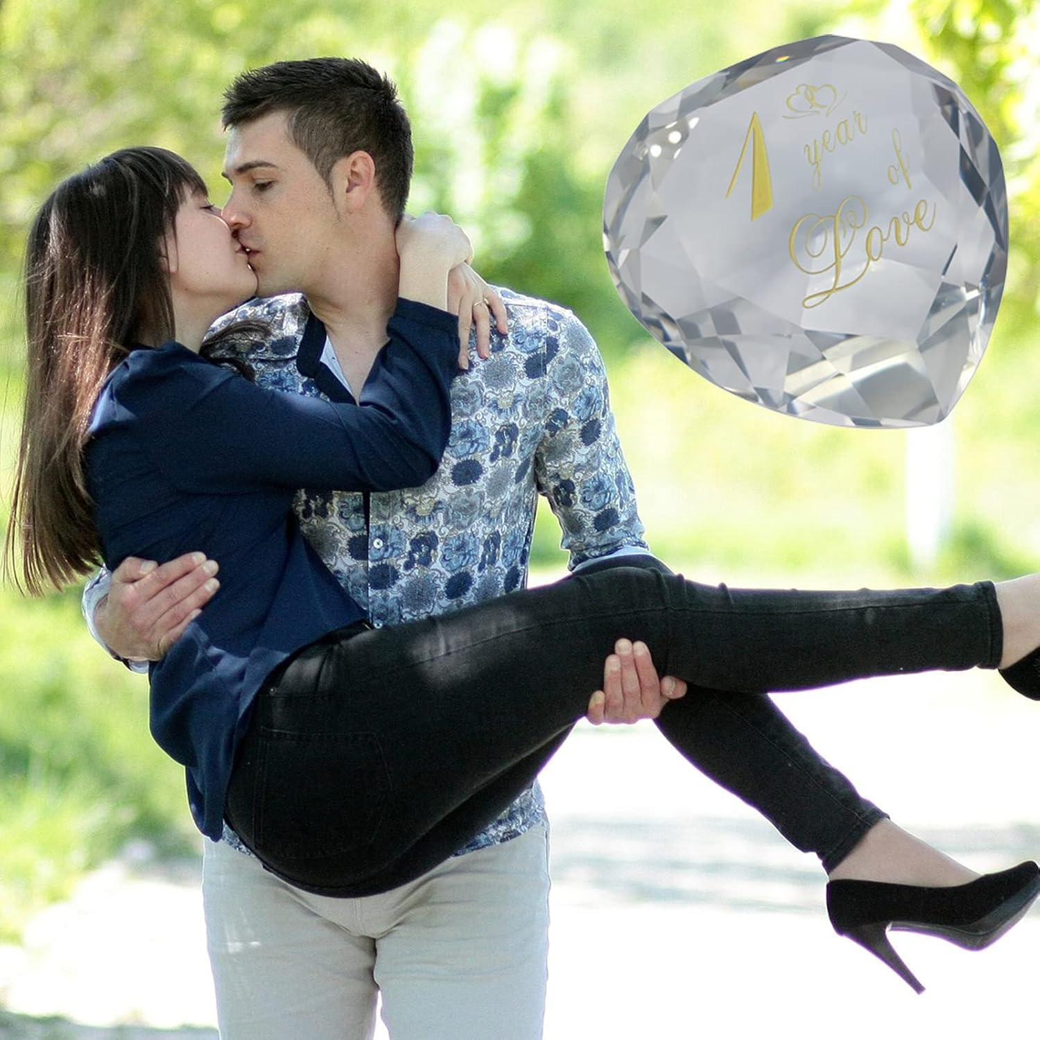 1 Year Anniversary Crystal Gifts for Her Him, 1St Wedding for Husband Wife Boyfr