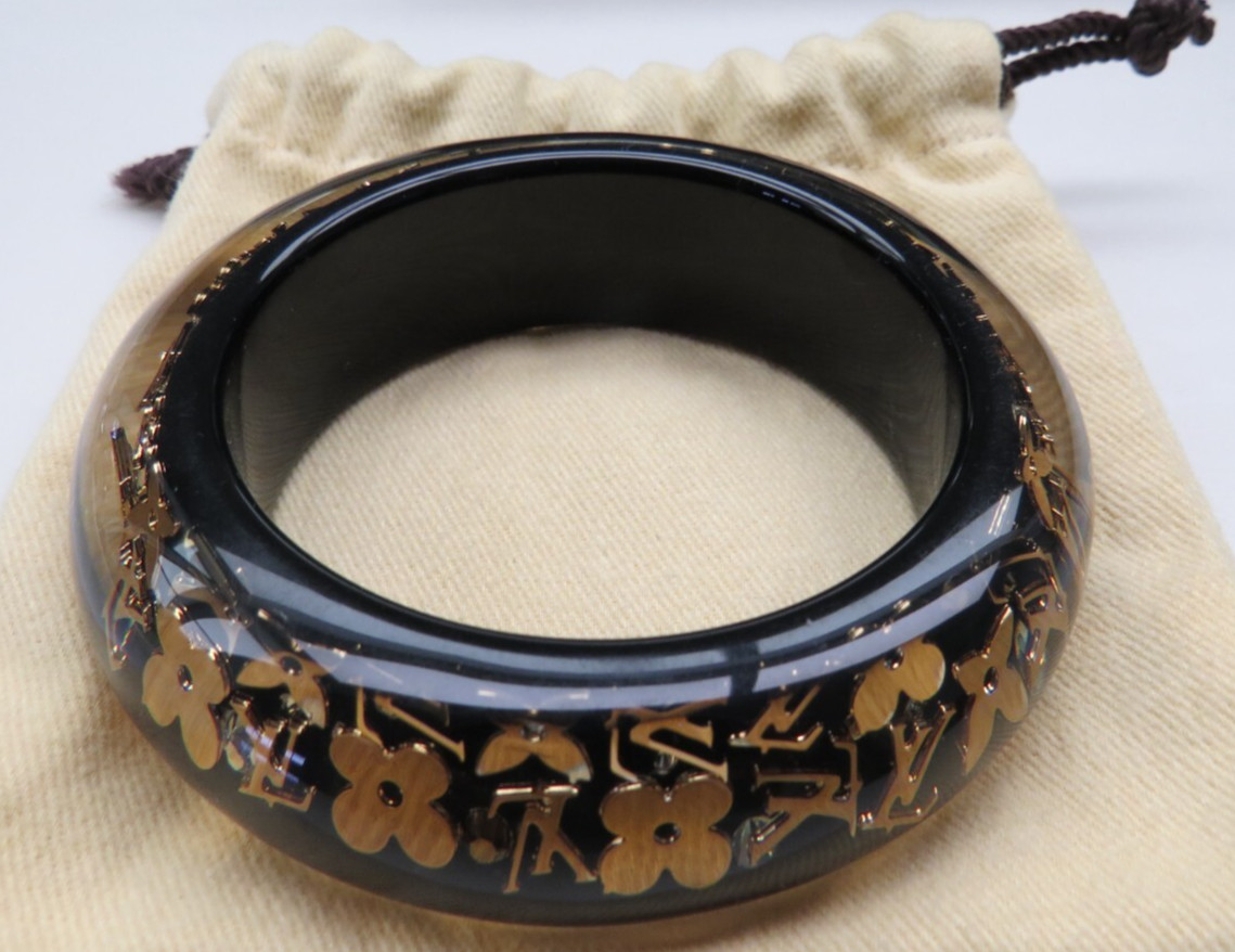 Gorgeous LOUIS VUITTON Swarovski Medium Inclusion Bracelet GM Black. Collectible
