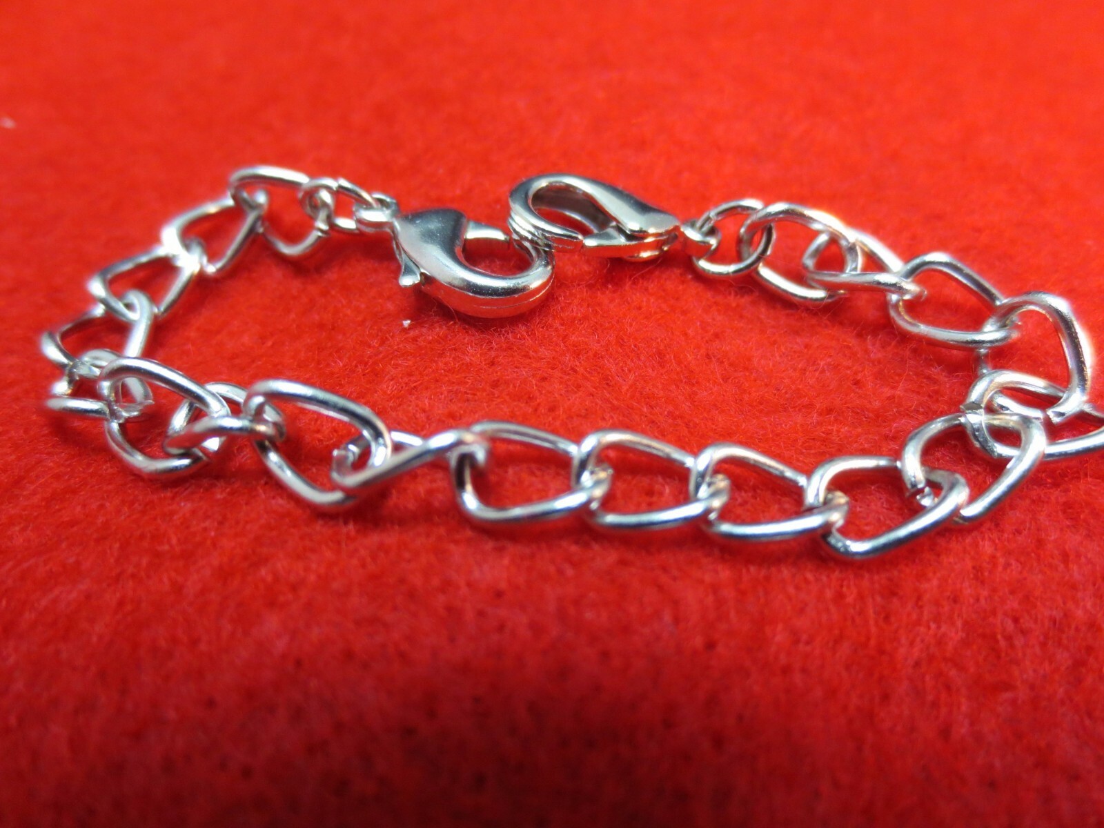 12″ 14 kt WHITE GOLD EP DOUBLE LOBSTER CLAW CHAIN BRACELET NECKLACE EXTENDER