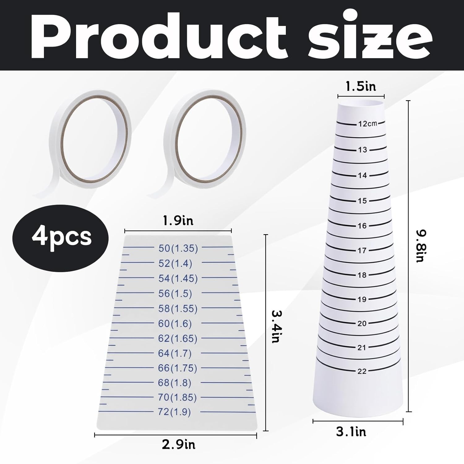 Ultimate Bracelet Measuring Set: 2 Tools & Double-Sided Tape for Accuracy