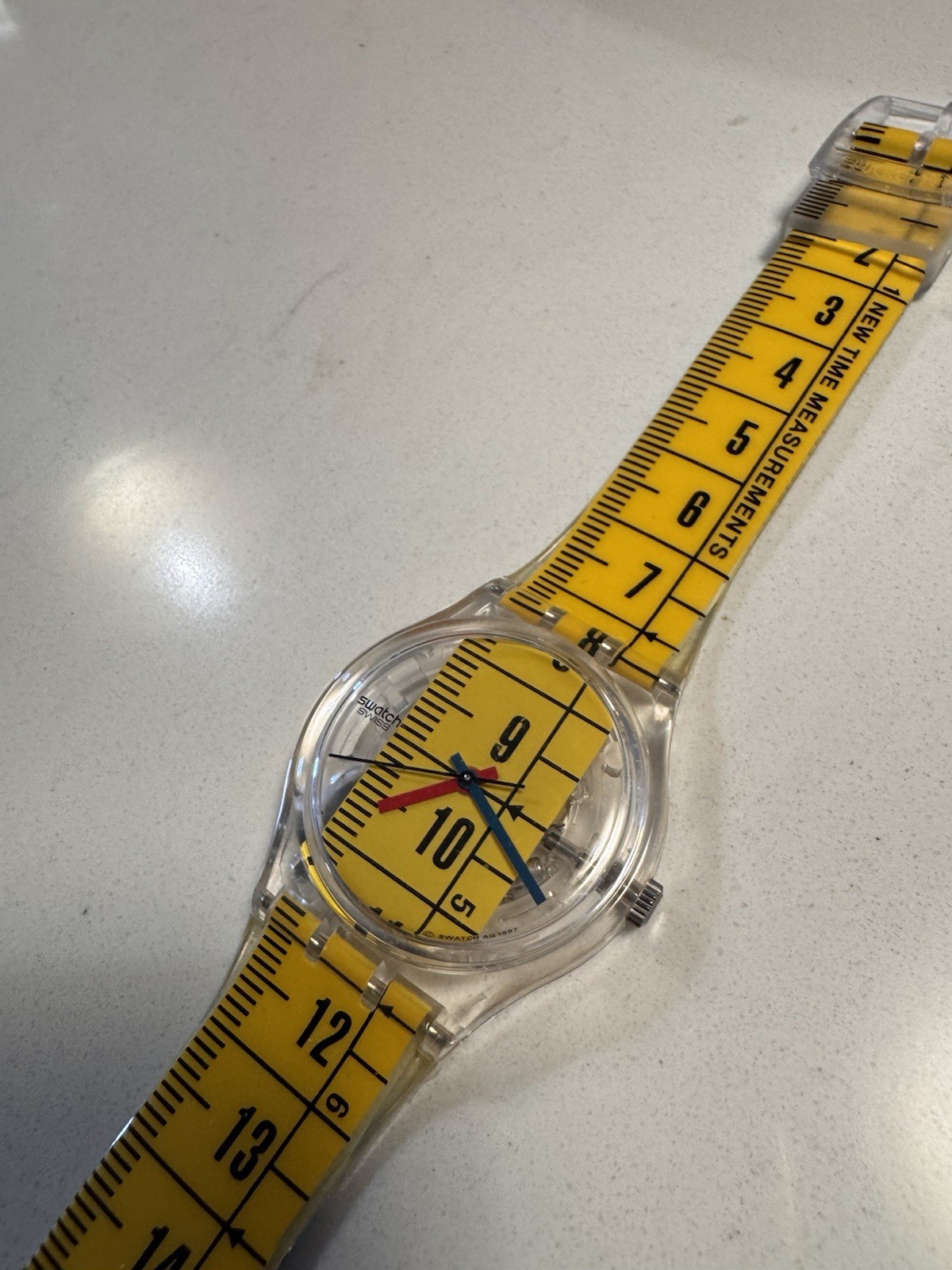 Swatch Arnould Gent Measuring Tape Quartz Analog Yellow