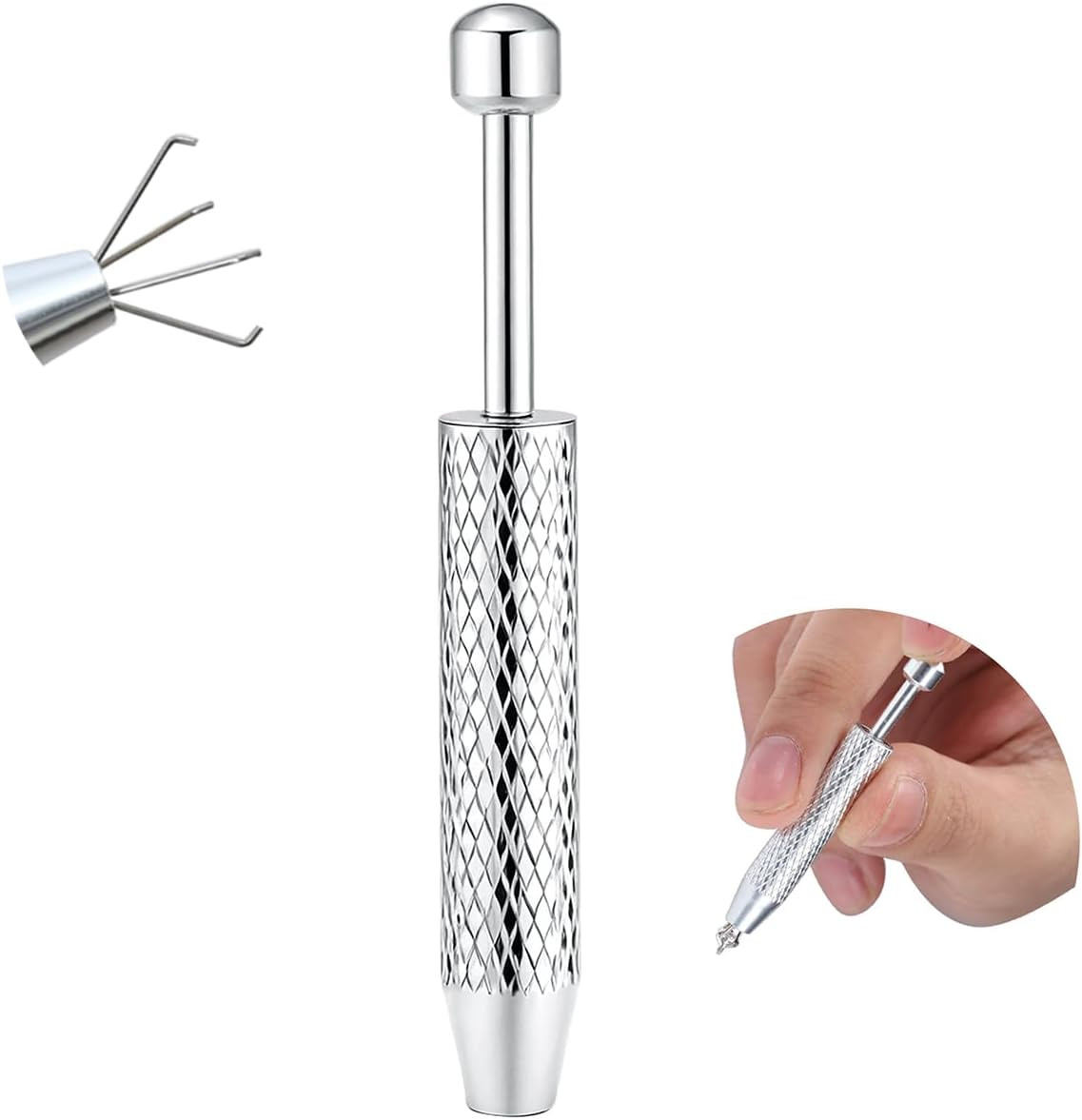 GEMQUEEN Piercing Taper Ball Grabber Tool for Changing Jewelry – 14G 16G 18G 20G