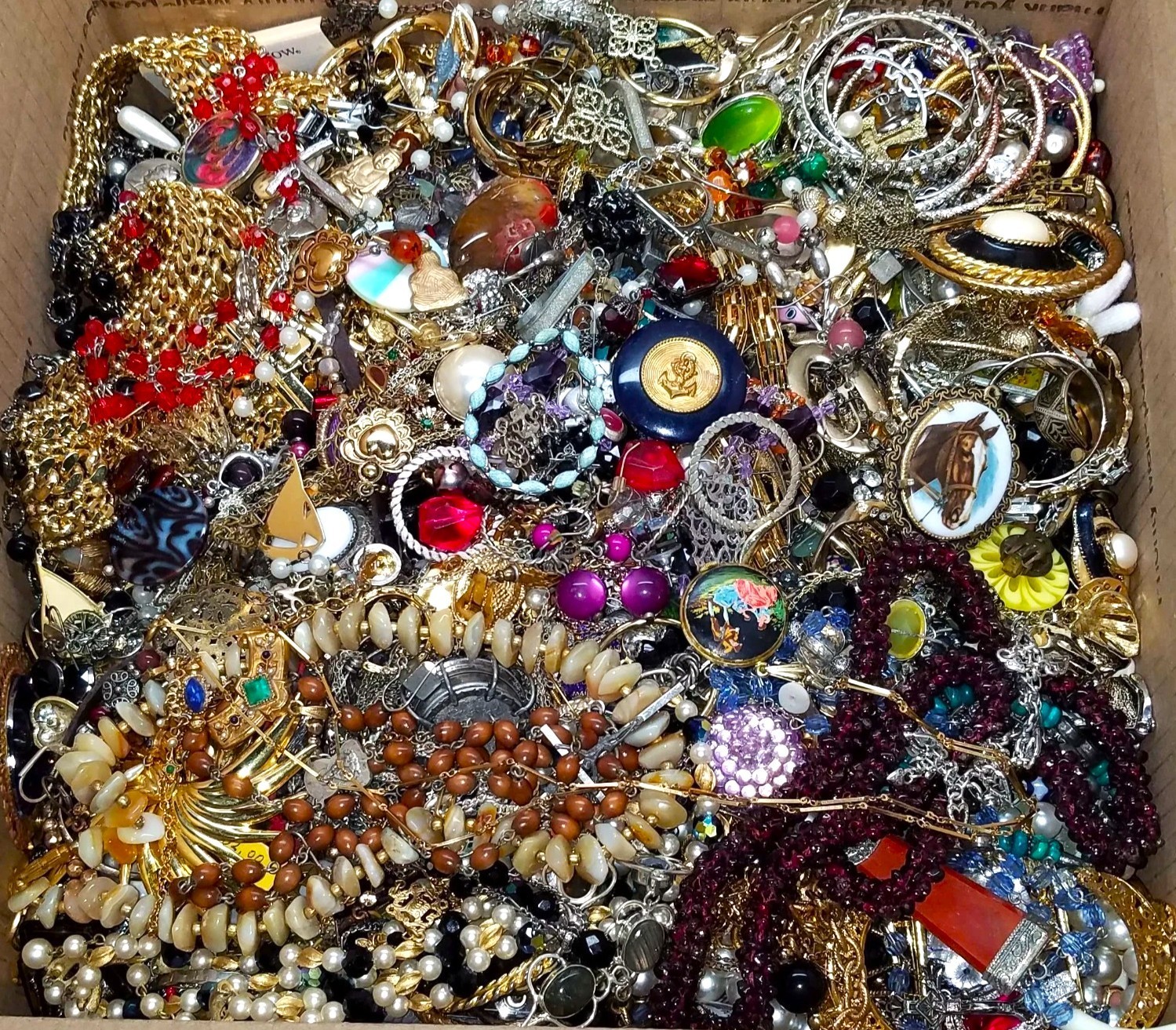 FREE SHIP! 5 Pound Lb Unsorted Huge Lot Vintage Jewelry Junk & Good Treasure