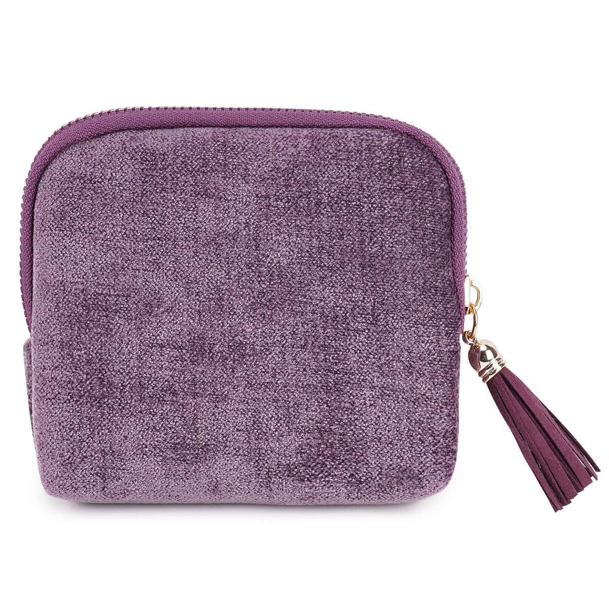 Travel Jewelry Pouch Satin Lined Jewelry Organizer Storage Bag with Zipper