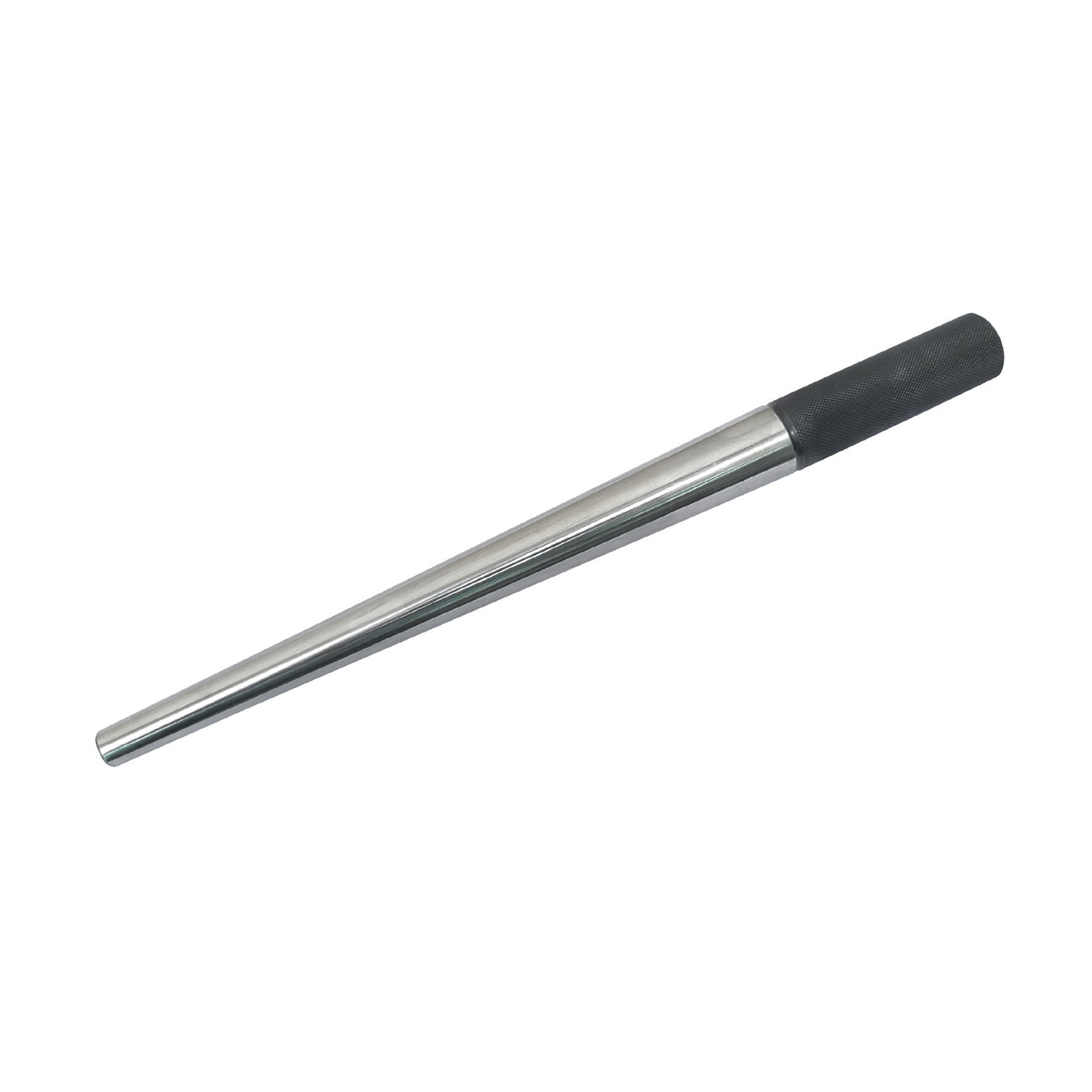 12″ Plain Ring Mandrel Steel Ungrooved with Black Knurling Handle