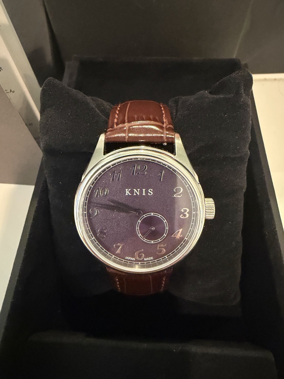 KNIS Kyoto Automatic Men’s Watch Sapphire Crystal Purple Dial Brown Leather
