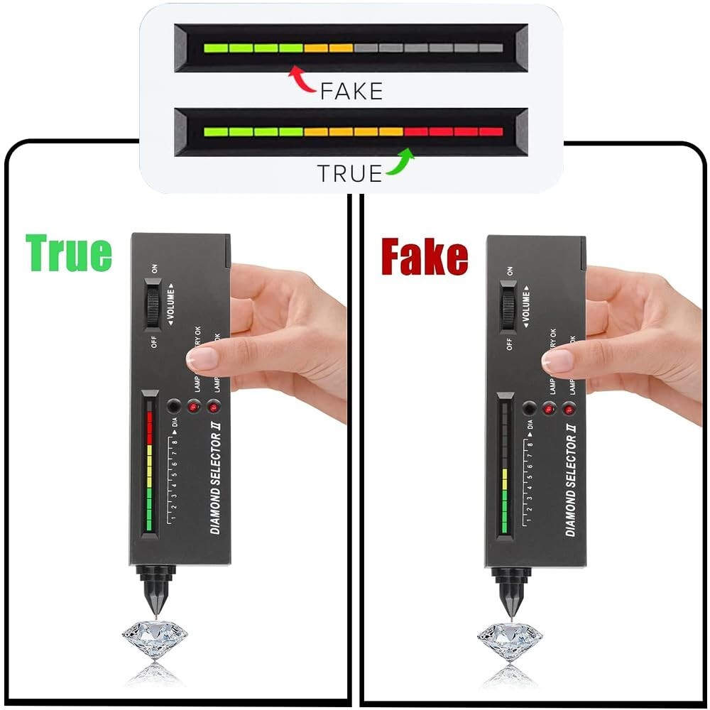 Portable diamond tester selector with lighting new pearl stone detection kit