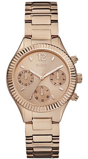 Guess Women’s U0323L3 Mid-Size Rose Gold-Tone Multi-Function Wrist Watch