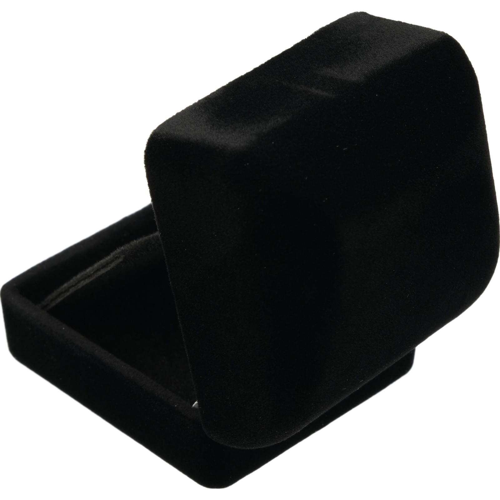 4 Earring Gift Boxes Black Velvet Flocked Jewelry Box