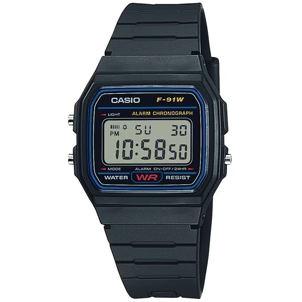CASIO F-91W-1JH Digital Classic Watch Illuminator Quartz Rubber Band Casual