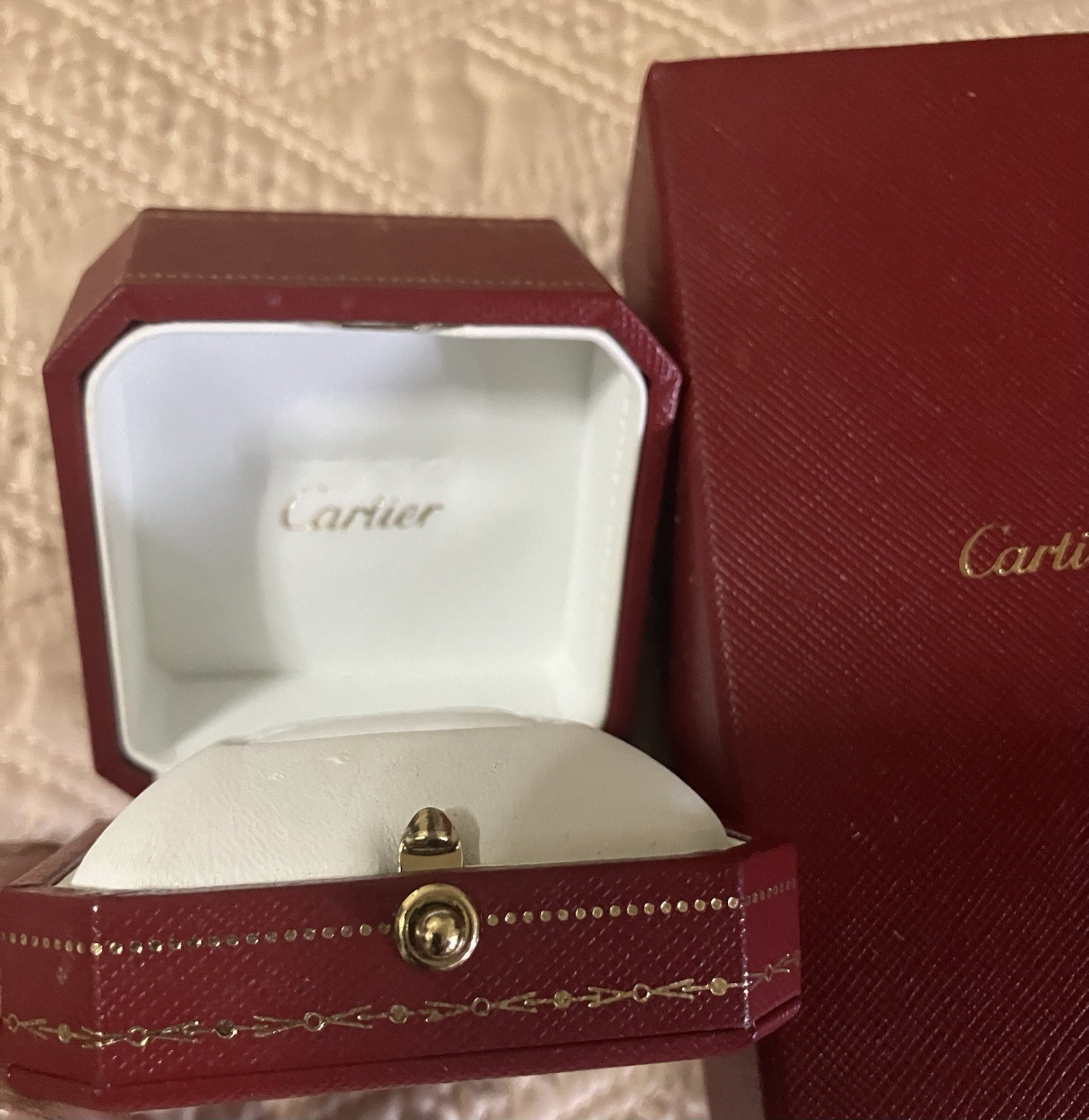 Authentic Cartier Ring Box & Accessories Box