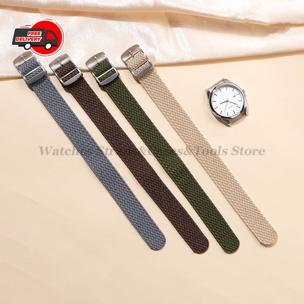 Premium Nylon Canvas Woven Watch Strap Band Universal 14/18/20/22mm Replacement