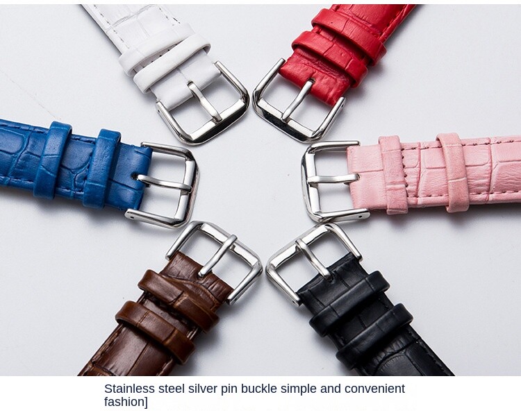 Alligator Grain Leather Watch Band Strap Pin Buckle Watch Accessories 10-24mm