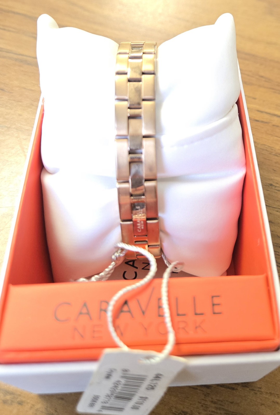 Caravelle New York Women’s 44L125 Rose Gold Crystal Analog Watch NIB