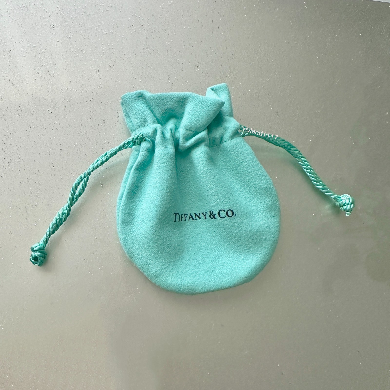 Tiffany Empty Packaging Small Blue Drawstring Closure Jewelry Pouch – New!