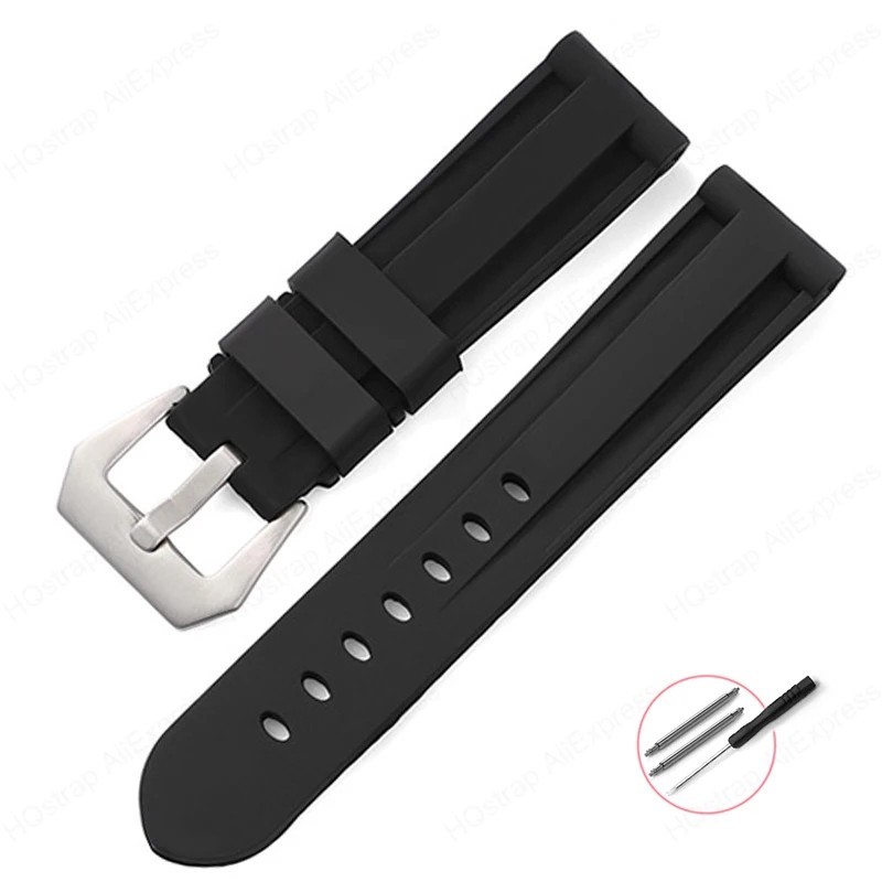 Silicone Rubber Watch Band Sport Replacement Strap 20mm 22mm 24mm 26mm