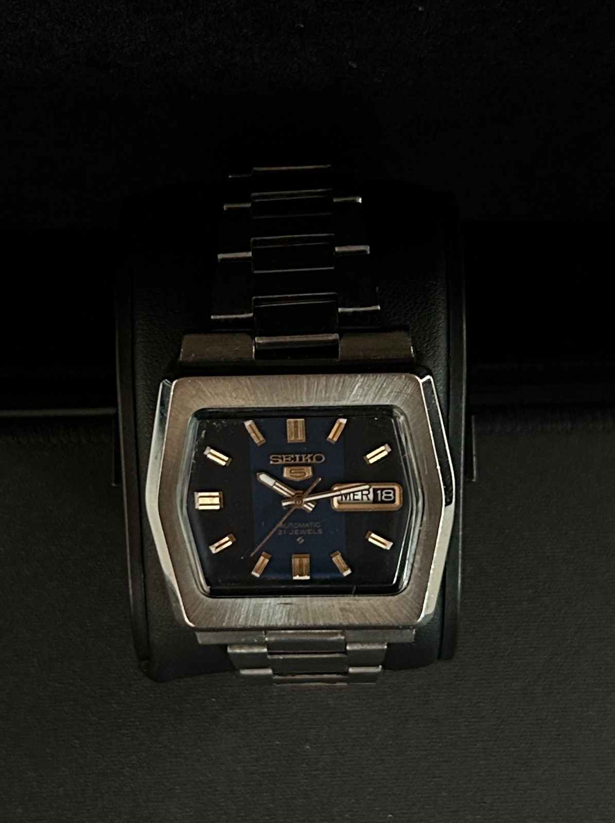 Vintage SEIKO 5 Automatic, “TV Case / TV Dial” with Hex Case, 1974