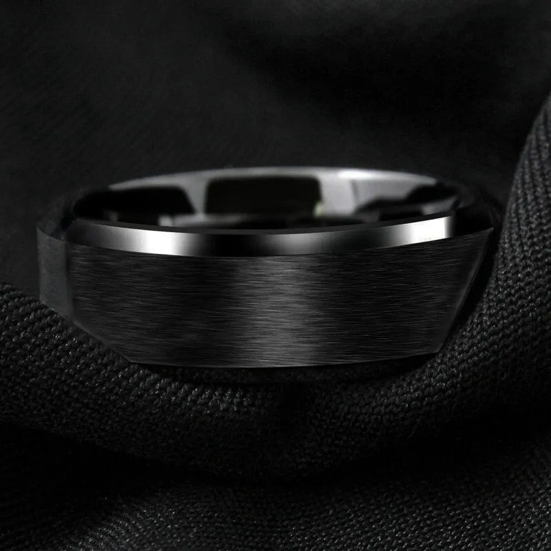 Tungsten Carbide Wedding Band Ring Brushed Silver Mens Jewelry Size 5-17 + Half