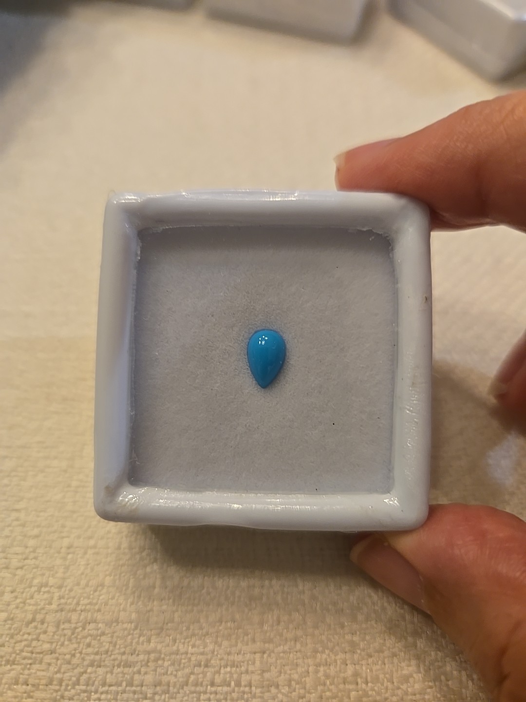 Sleeping Beauty Turquoise 7.5x5mm, 0.48ct, Pear Shape 2A Grade, Genuine, Beauty