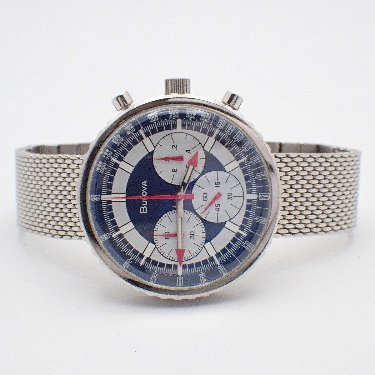 BULOVA Chronograph C Reissue Model Quartz Men’s Watch SS Belt 96K101
