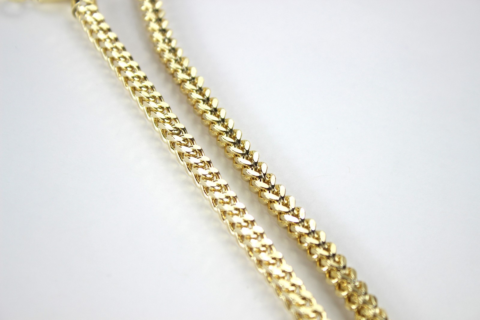 Authentic 10K Hollow Yellow Gold Franco wheat Necklace Link Chain 1.5-6mm 16-40″