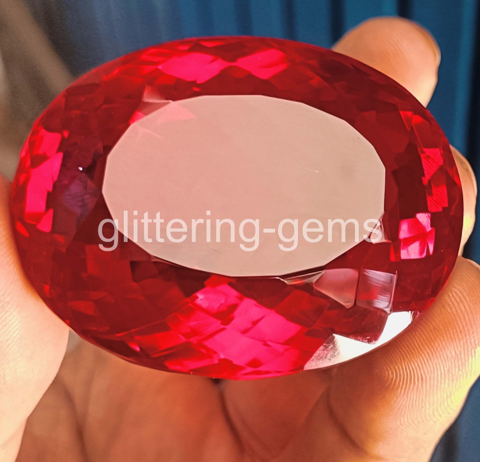 Radiant 2000 Ct Natural Red Ruby Oval Shape Certified IGL Loose Gemstone 6YHD