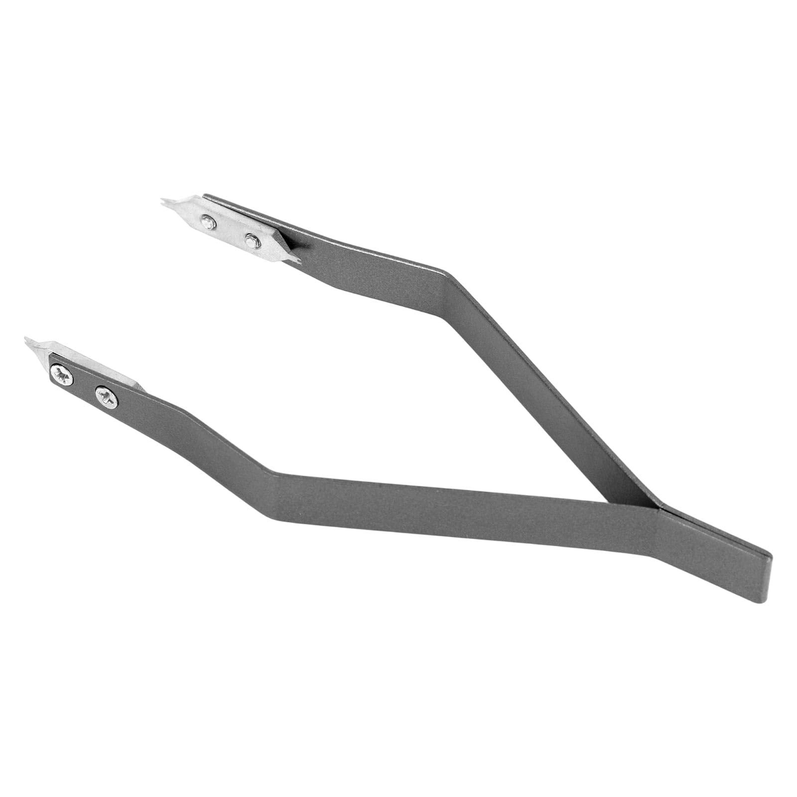 Penitue 7825 Watch Spring Bar Tweezers, Aluminum Alloy Pliers Gray
