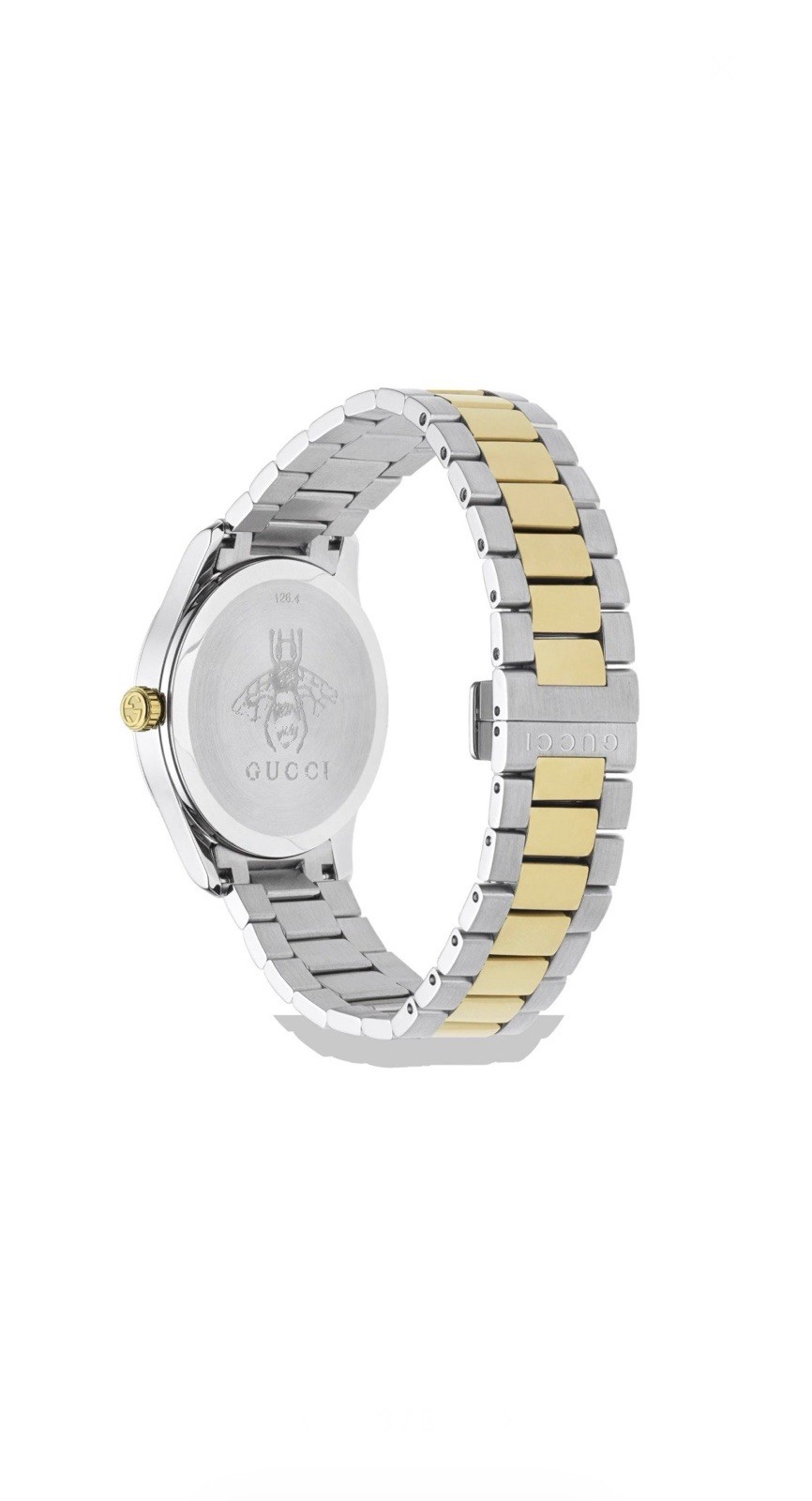 Gucci G Timeless Snake Steel And Gold Pvd Mens Watch Ya1264075