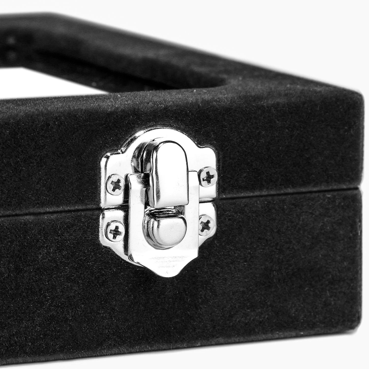 Jewelry Box Rings Organizer Tray 7 Slots Velvet Jewelry Earring Storage Box With