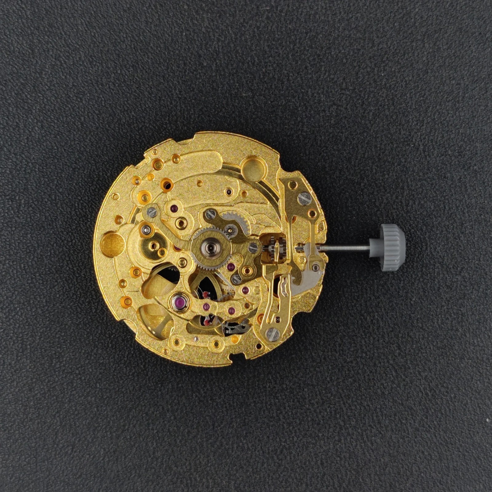Genuine Japan Miyota 82S0 Automatic Movement Skeleton 21 Jewels Gold Silver Stem