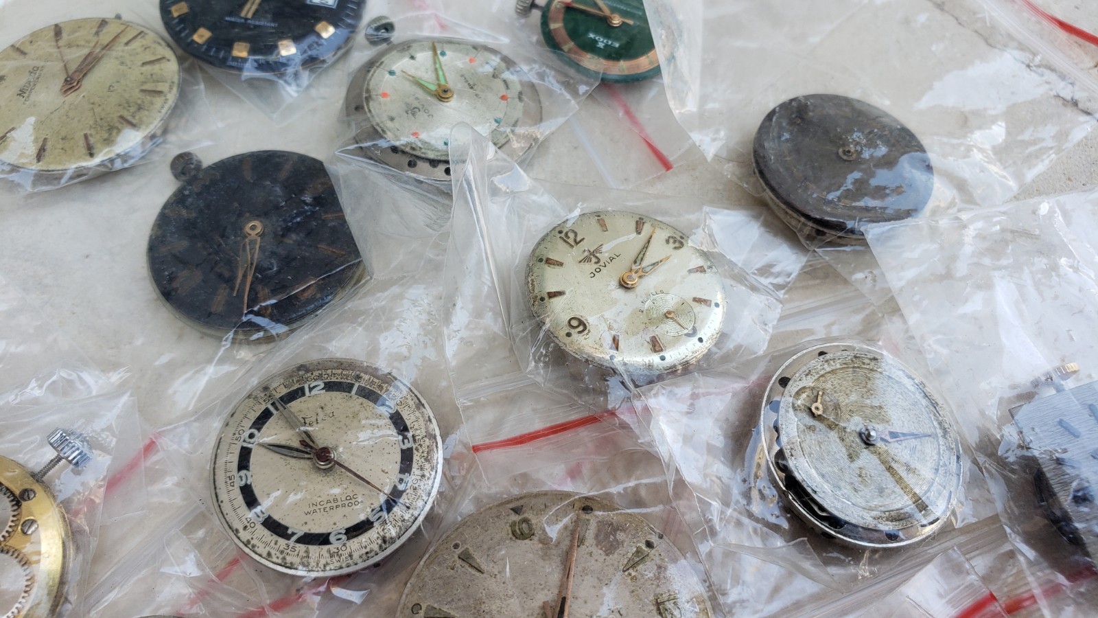 Antique Vintage Automatic Manual Wind Mixed Watch Movements- Lot Of 44 Movement