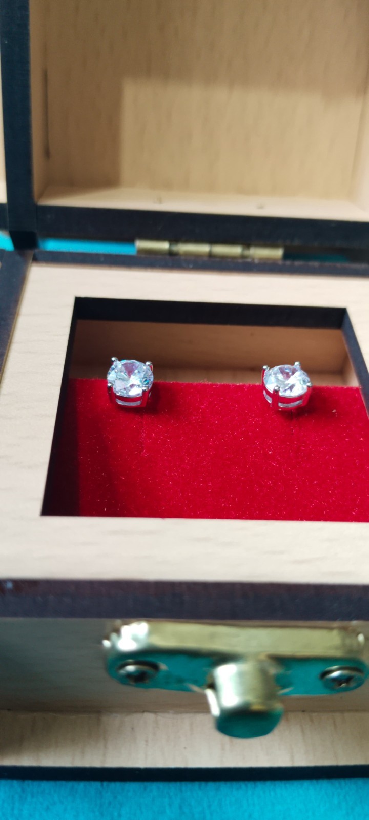 GIA 1.83Ct Round Natural Diamond Stud Earrings 14K Solid White Gold Screw back