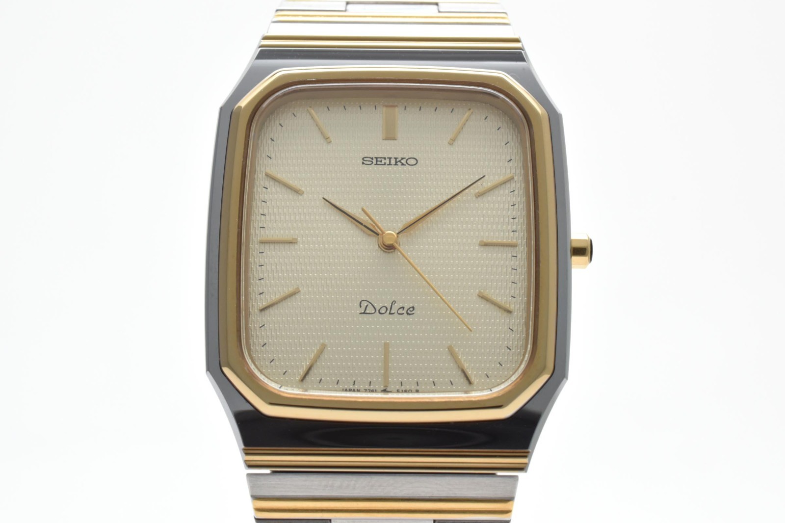 [N MINT] SEIKO Dolce 7741-5130 Gold Quartz Women’s Watch From JAPAN
