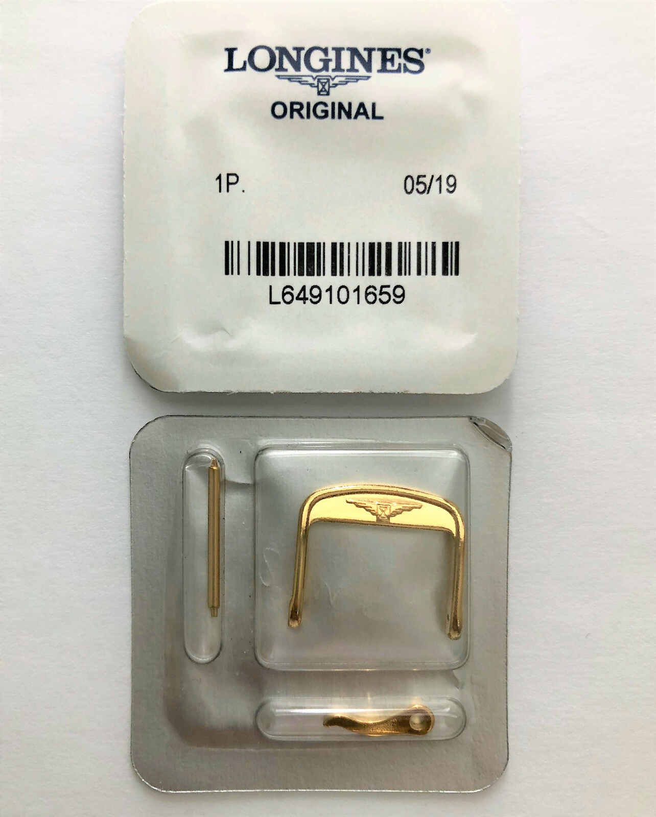 Original Longines 18mm Yellow Gold Clasp Buckle For Straps w/ 18mm at Buckle End