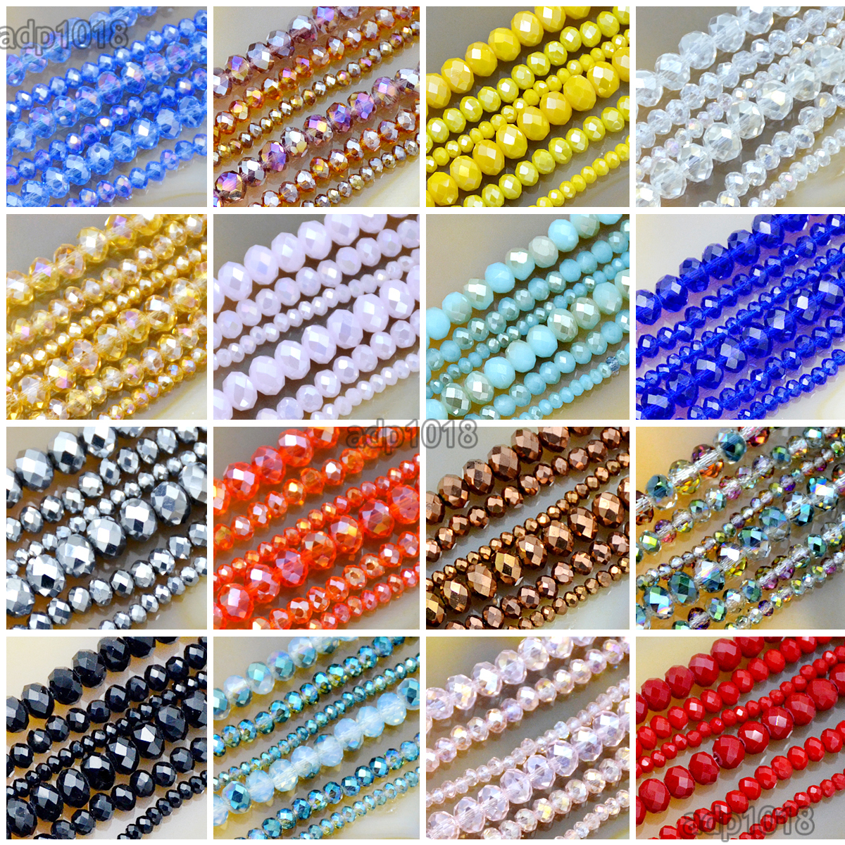 Top Quality Czech Crystal Faceted Rondelle Beads 2x3mm 3x4mm 4x6mm pick colors