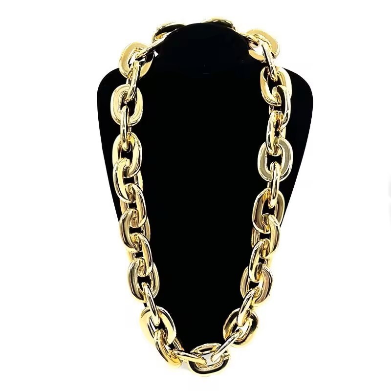 32In 80cm Hip Hop Thick Acrylic Cuban Link Chain Fashion Necklace Jewelry
