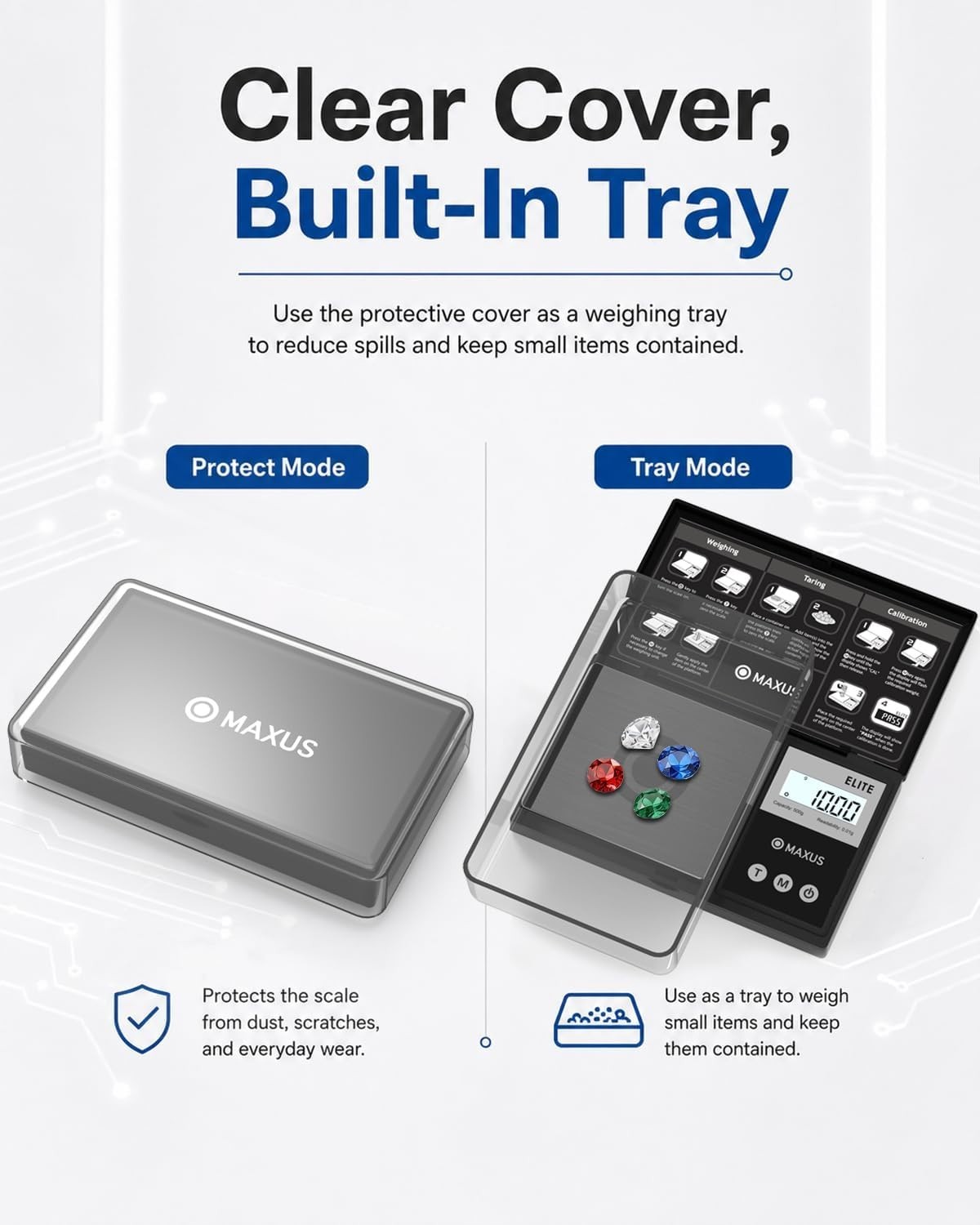 Digital Pocket Scale with 6 Units, Tare Function & 500g Capacity for Precision