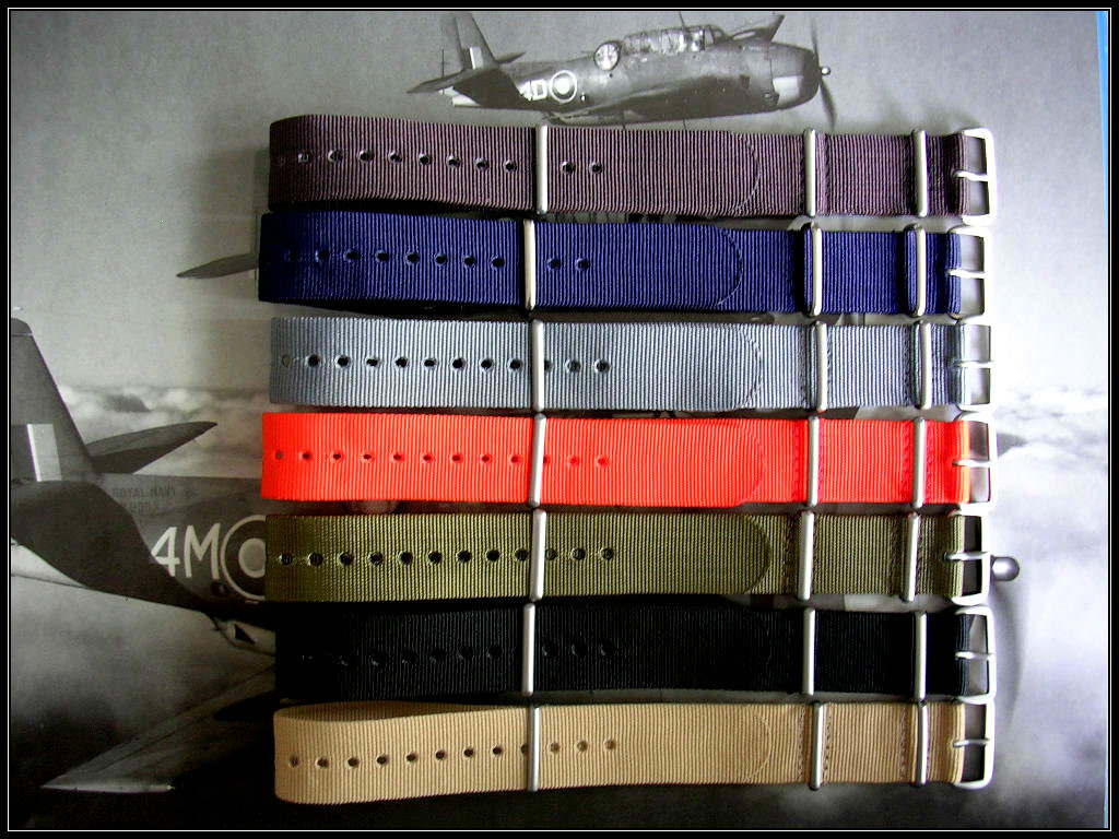 19mm Grey NATO g10 Premium RAF watch strap band MoD Bonded IW SUISSE 18 20 22 24