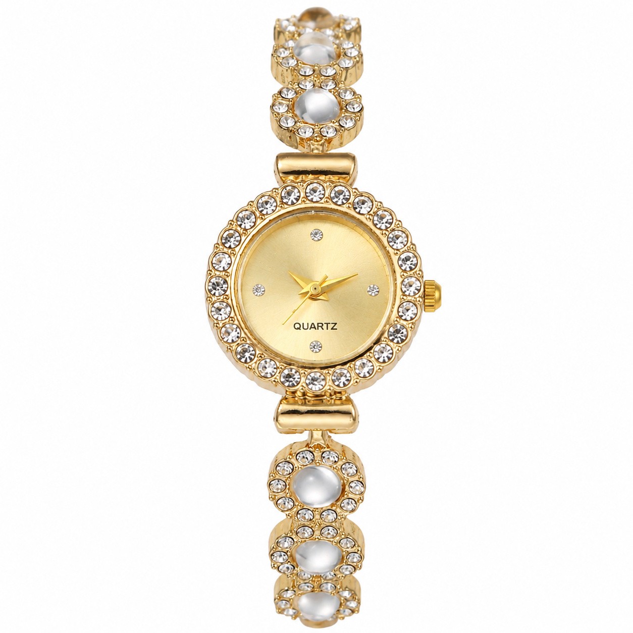 Women’s Luxury Rhinestone Case Bracelet Strap Quartz Wrist Watches Jewelry Gift