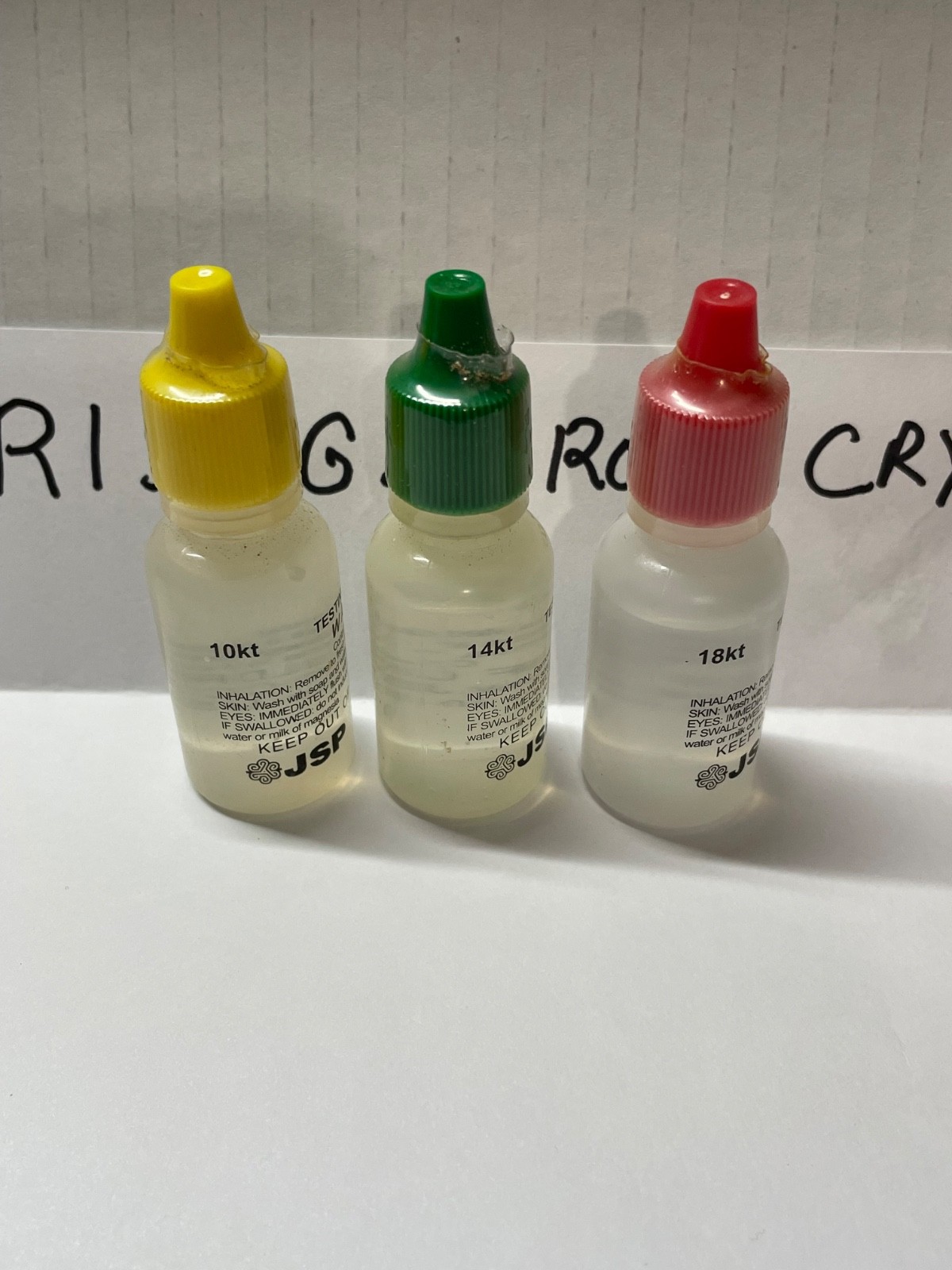 Gold Jewelry Testing “10K” , “14K”, “18K” Acid + Neutralizer + ” test stone”