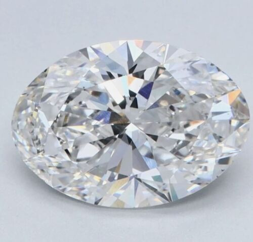 6X4 MM Oval Cut D Color IF Clarity LAB GROWN CVD Diamond GIE CERTIFIED