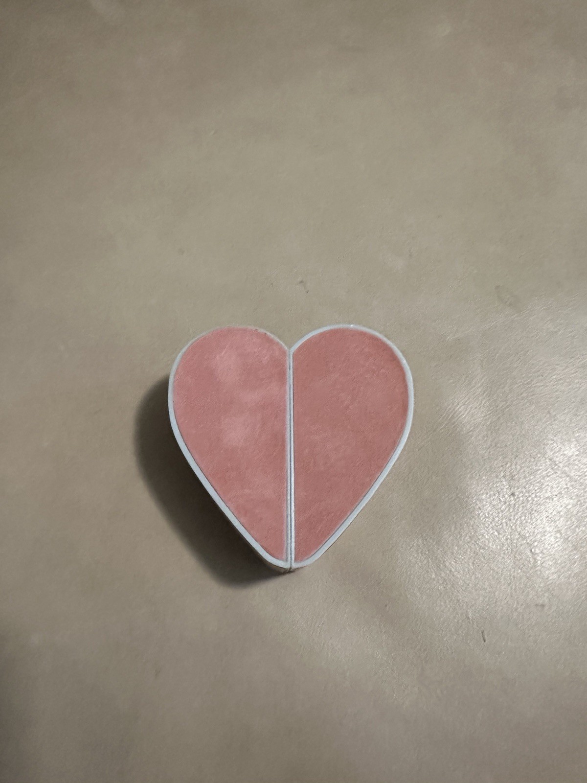 Rocket Box Pink Heart-Shaped Velvet Lined Jewelry Box for Ring